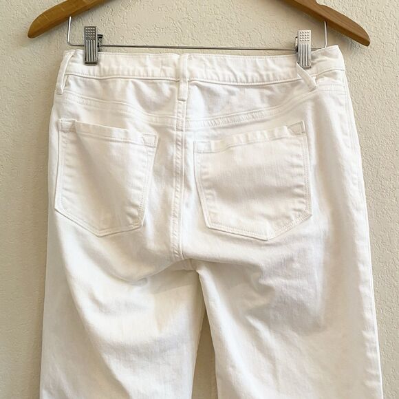 LOFT‎ White Bootcut Jeans Wide  Leg Sailor Pockets, Size 26/2 - Picture 9 of 10